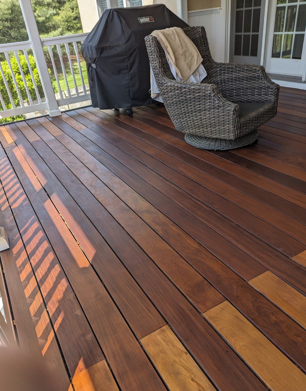 Finished deck staining project